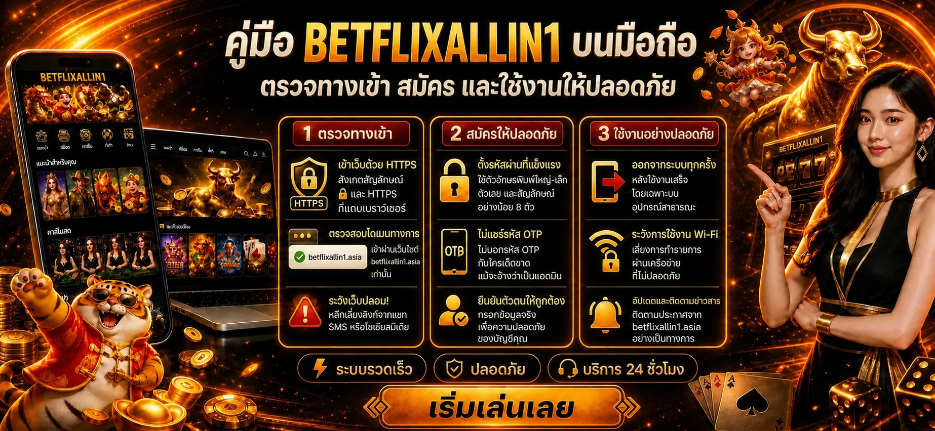 BETFLIXALLIN1 คู่มือใช้งานมือถือ ตรวจทางเข้าและบัญชี